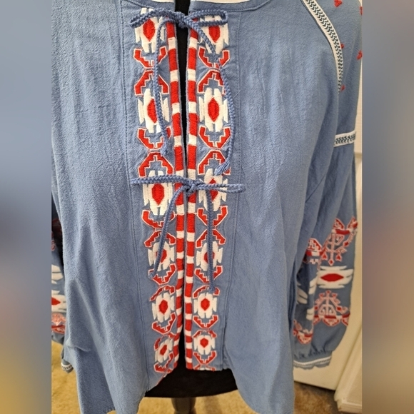 RD & Koko Women's Embroidered Open Front Jacket   Size M - Picture 6 of 11